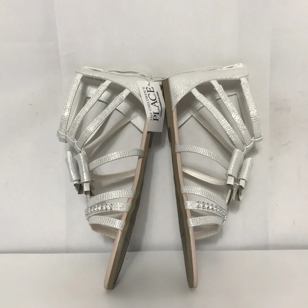 The Children’s Place White Sparkling Bow Sandals 2